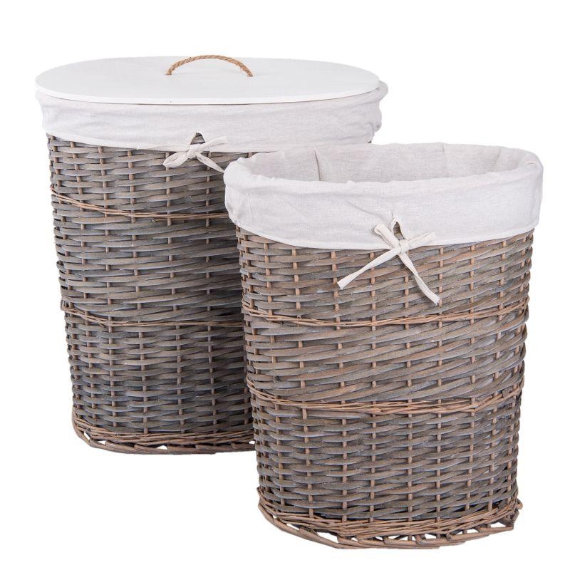 Kôš na bielizeň s látkovým poťahom 52x38x58cm