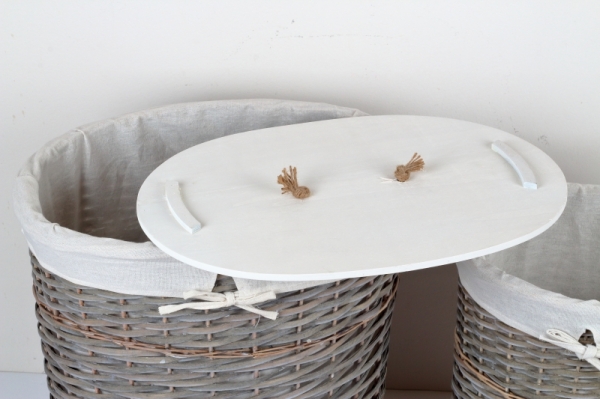 Kôš na bielizeň s látkovým poťahom 52x38x58cm