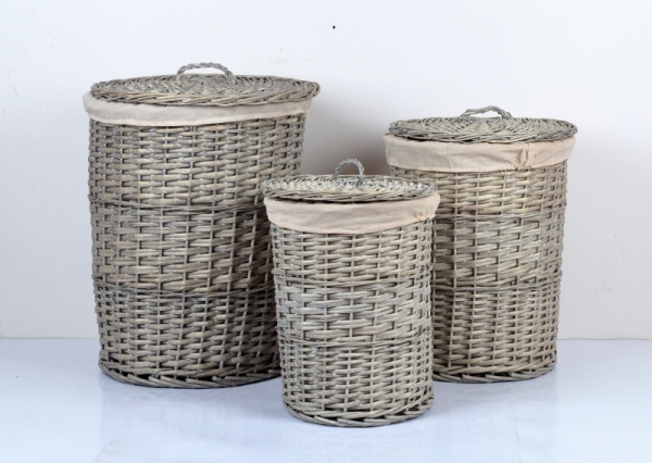 Kôš na bielizeň s látkovým poťahom a vekom 31x43cm 