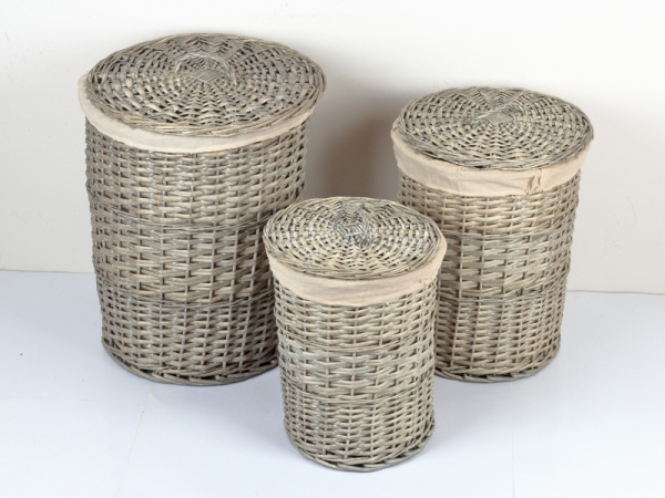 Kôš na bielizeň s látkovým poťahom a vekom 31x43cm 