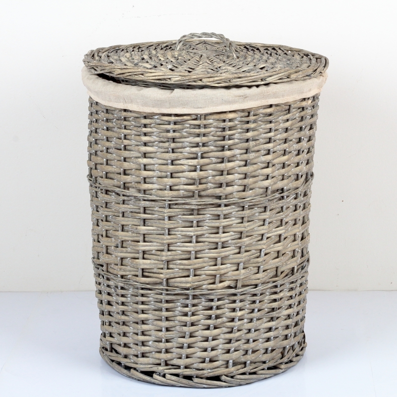 Kôš na bielizeň s látkovým poťahom a vekom 47x56cm 