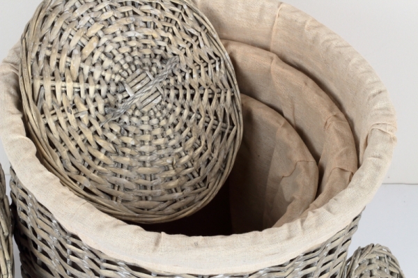 Kôš na bielizeň s látkovým poťahom a vekom 47x56cm 