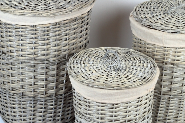 Kôš na bielizeň s látkovým poťahom a vekom 47x56cm 