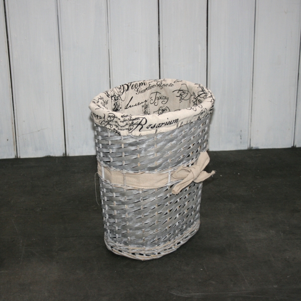 Kôš na bielizeň sivé prútia 37x32x22cm