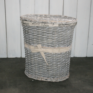 Kôš na bielizeň sivé prútia 55x45x33cm