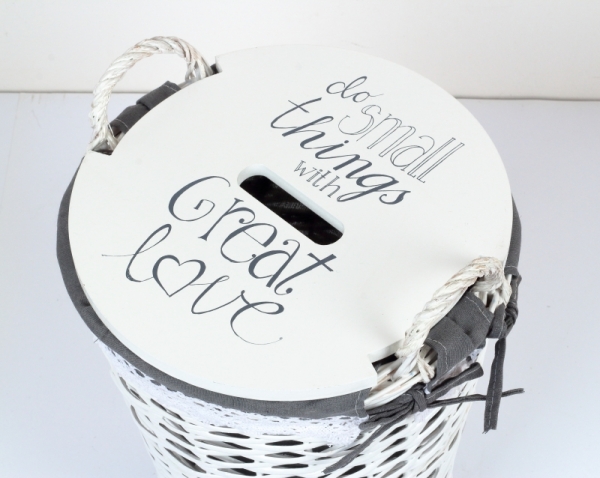 Kôš na špinavé prádlo s látkovým poťahom 31x41cm 