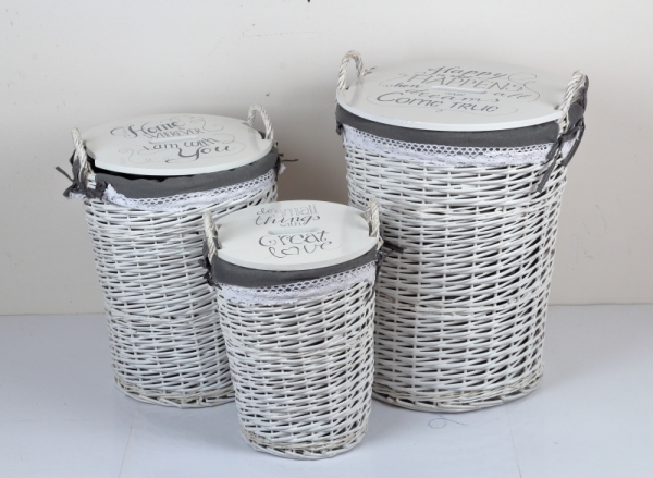 Kôš na špinavé prádlo s látkovým poťahom 31x41cm 