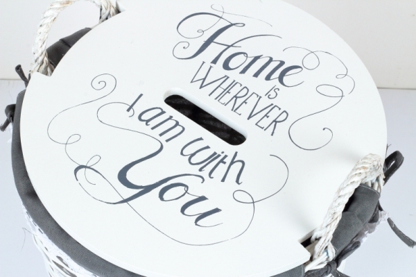 Kôš na špinavé prádlo s látkovým poťahom 39x48cm