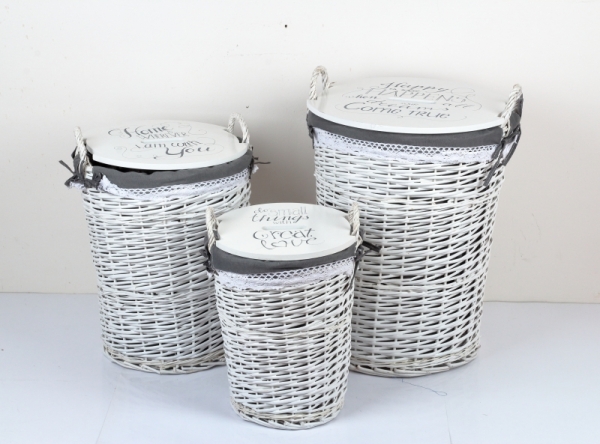 Kôš na špinavé prádlo s látkovým poťahom 39x48cm