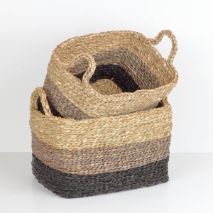 Kôš z morskej trávy 23x33x23cm