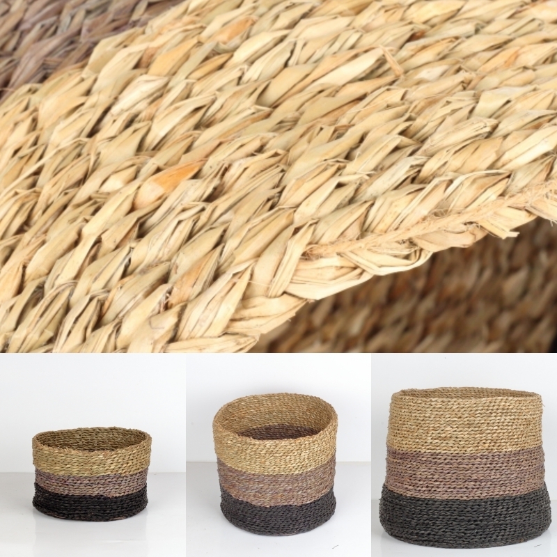 Kôš z morskej trávy guľatý strednej 32 × 29 × 32cm