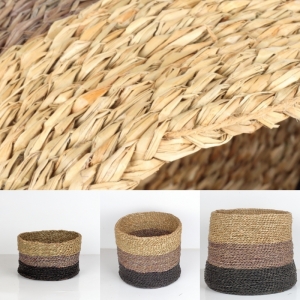 Kôš z morskej trávy guľatý strednej 32 × 29 × 32cm