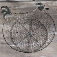 Košíček na vajíčka sliepky šedý veľký 30,5cm