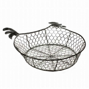 Košík sliepky šedý strednej 22x22x4,5cm