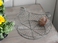 Košík sliepky šedý strednej 22x22x4,5cm