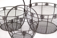 Košík drôtený antik