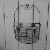 Košík drôtený antik. sada dvoch košíkov