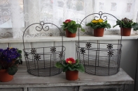 Košík drôtený antik. sada dvoch košíkov