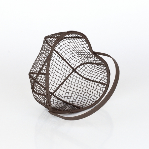 Košík drôtený antik srdce 2ks