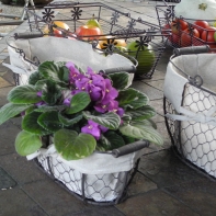 Košík kovový set 3ks