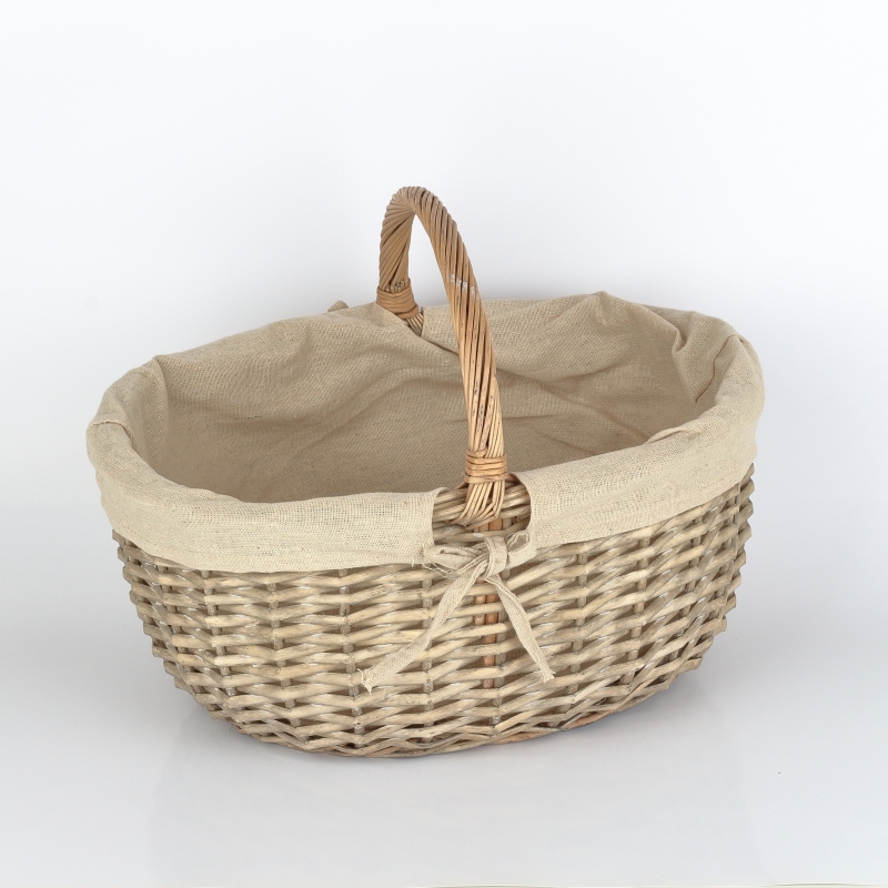 Košík na huby s látkou 36x28x28cm