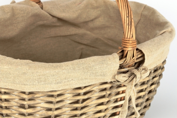Košík na huby s látkou 36x28x28cm