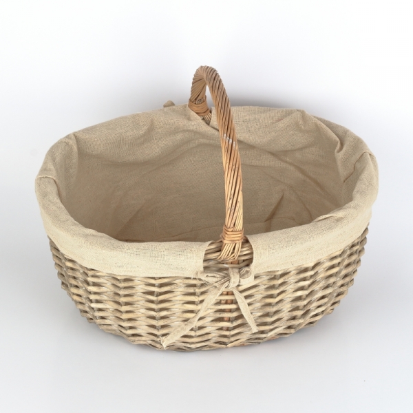 Košík na huby s látkou 36x28x28cm