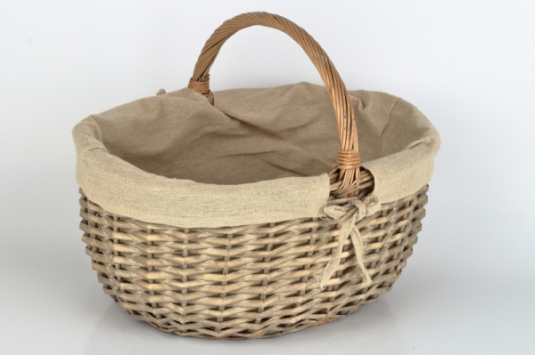 Košík na huby s látkou 36x28x28cm