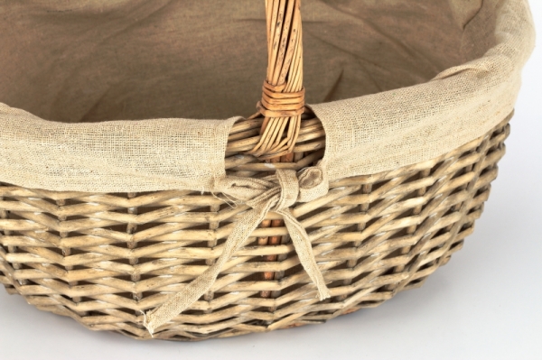 Košík na huby s látkou 36x28x28cm