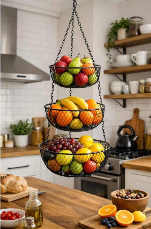 Košík na ovocie na retiazke pr. 40,5cm