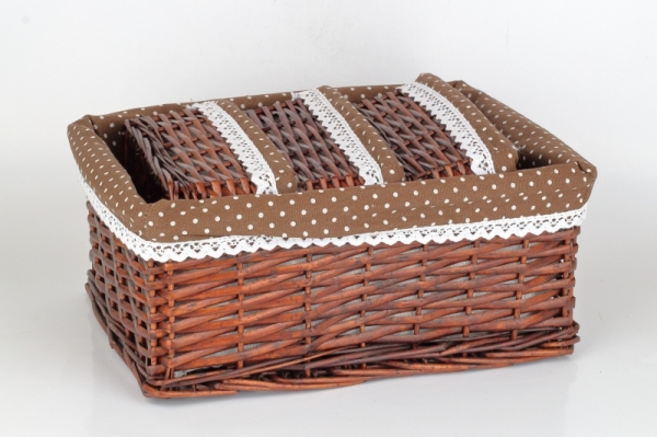 Košík prútený 41x34cm