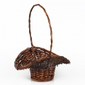 Prútený košík hnedý 34x26x42cm