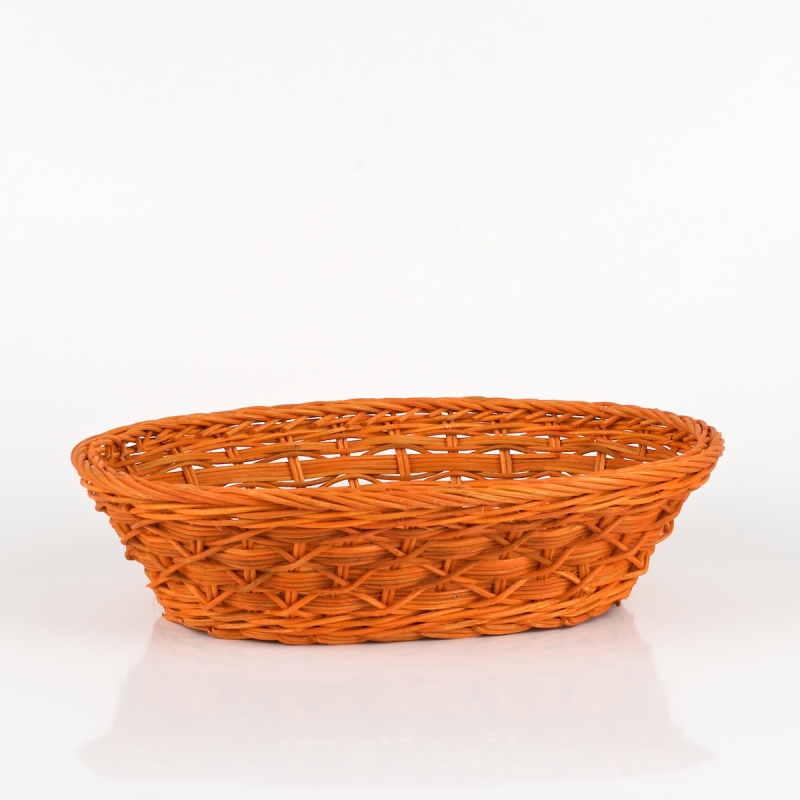 Košík prútený oranžový 27x19x8cm