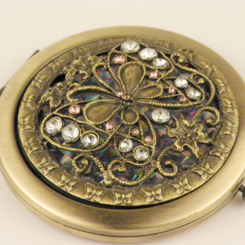 Kozmetické zrkadlo s kamienkami 7cm