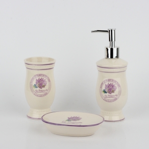 Kúpeľňová sada levanduľa (sada 3ks) 8x7x20cm