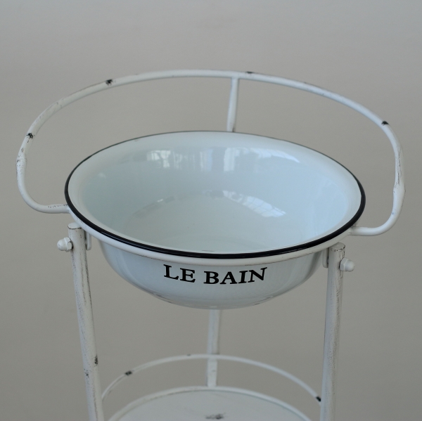 Kúpeľňový retro stojan biely 80cm