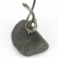 Kovaný svietnik tmavý kameň 34cm