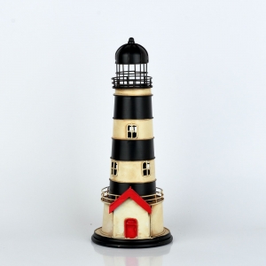 Kovová dekorácia a pokladnička maják 32cm