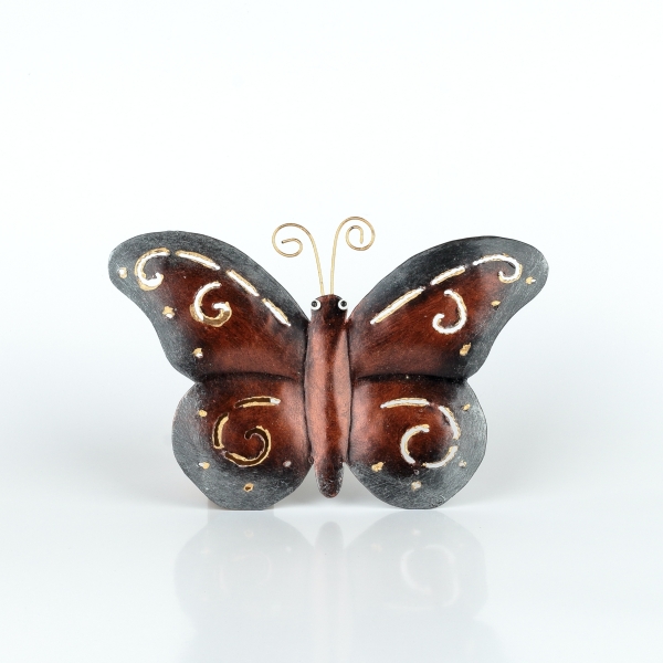 Kovová dekorácia ena múr motýľ 15 cm