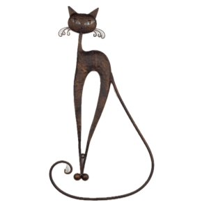 Kovová dekorácia na stenu mačka 28×51cm 