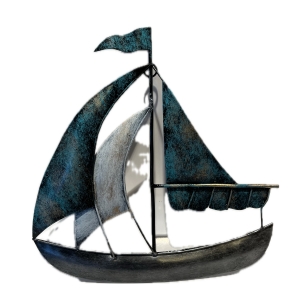 Kovová dekorácia na stenu loď 22x22cm