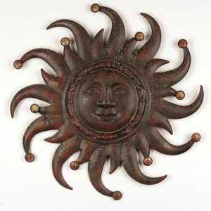 Kovová dekorácie na stenu slnko 51cm