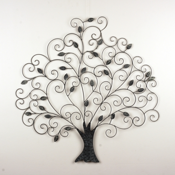 Kovová dekorácia na stenu strom 78x79cm