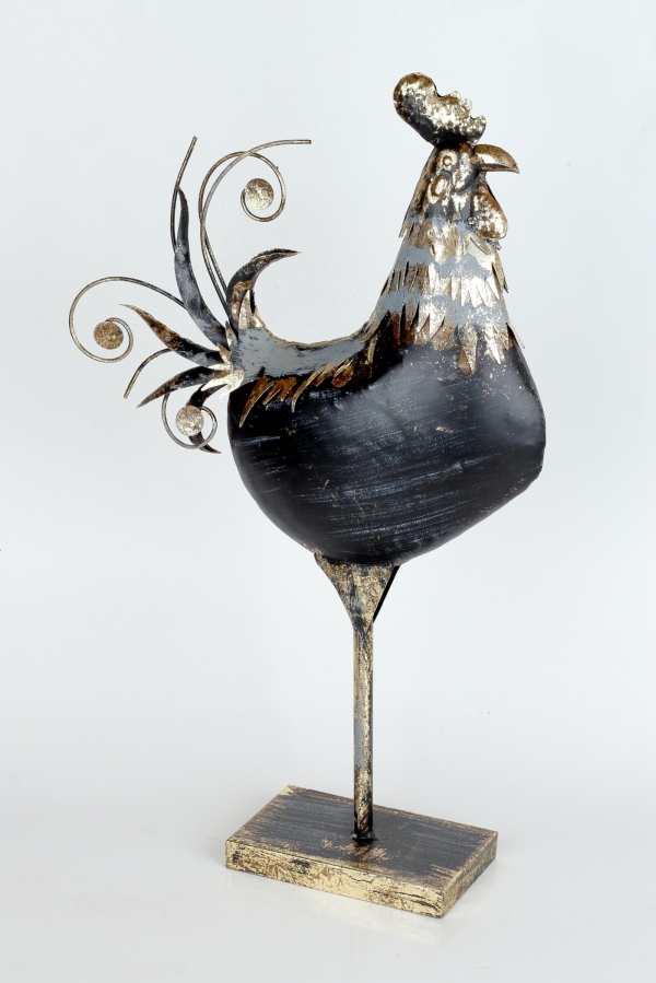 Kovová dekorácia sliepky 55cm