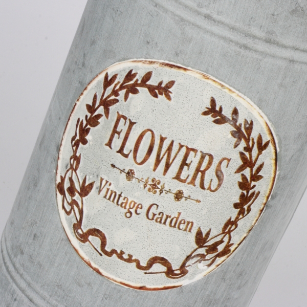 Kovová dekoračná bandaska FLOWERS 33cm
