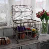 Kovová dekoračná klietka 40x27x44cm