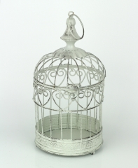 Kovová klietka biela 14x28cm