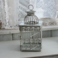 Kovová klietka biela Provence 32cm