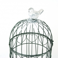 Kovová klietka s vtáčikom set 2ks - 35 / 43cm