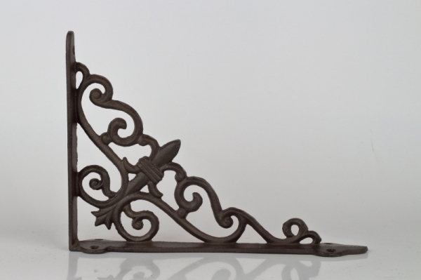 Kovová konzola na políciu 4x19x26cm 650g